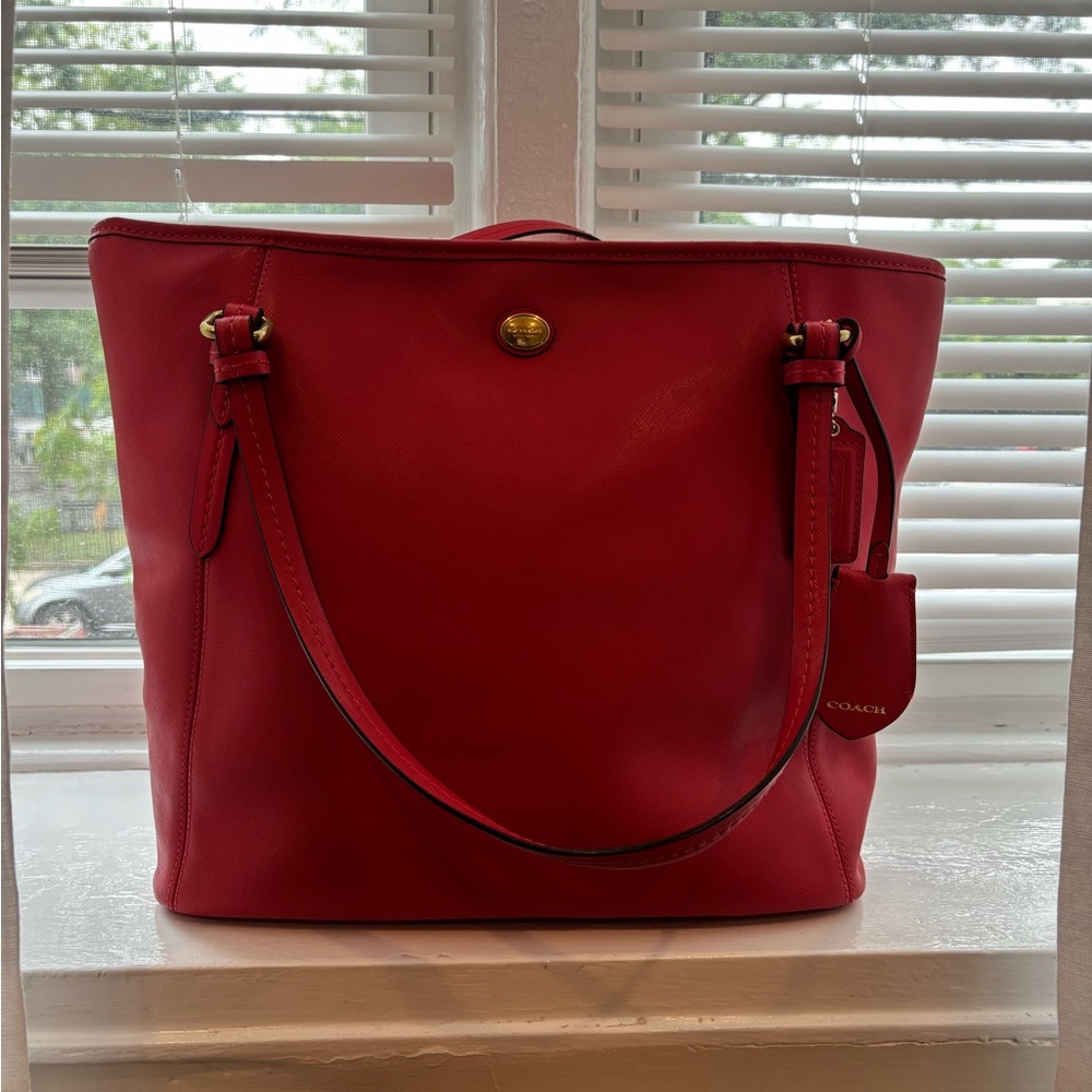Coach Cherry Red Tote Bag